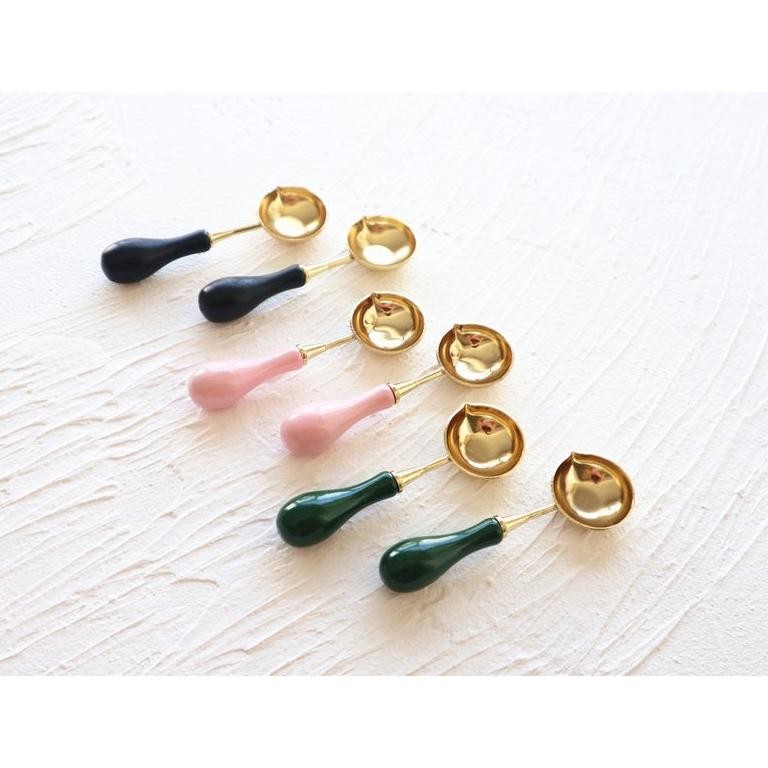 

1 Pcs SPOON Black, Emerald, Pink - Sendok peleleh sealwax candle DIY Prakarya kerajinan tangan Nugi