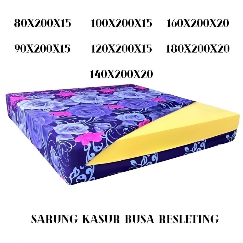 Urung Kasur Busa Resleting Cover Busa Inoac Bahan poliester UK No 1,2,3 AST Nugi