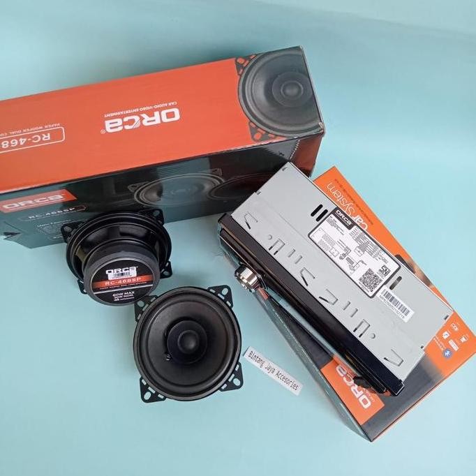 Paket audio mobil head unit ORCA MP-6250 dan speaker 4 inchi ORCA