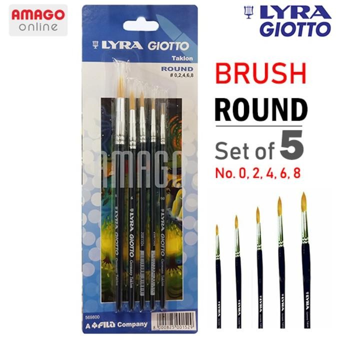 

LYRA Brush Set - LYRA Taklon - Round Brush - 00, 02, 04, 06, 08 - Blue Label - 569800 Nugi