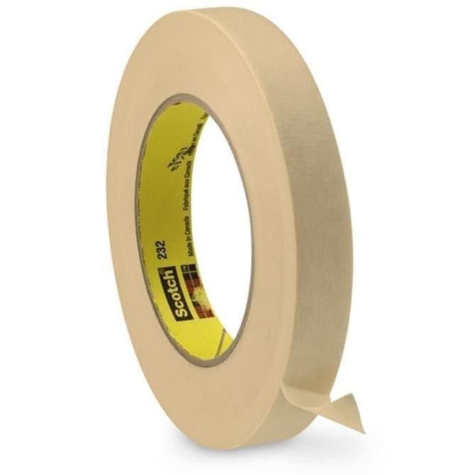 

3M High Performance Masking Tape 232 - Tape Kertas , 12 Mm X 55 M