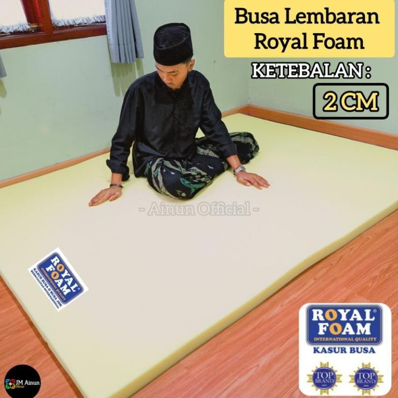Busa Kasur Royal Foam Lembaran Tebal 2cm 100x150cm / 200x150cm Busa Yellow Super Untuk Surpet Matras