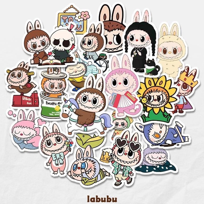 

LABUBU Cute Cartoon Stickers Decorative Mobile Phone Case Laptop Notebook Handbook DIY Stickers Nugi