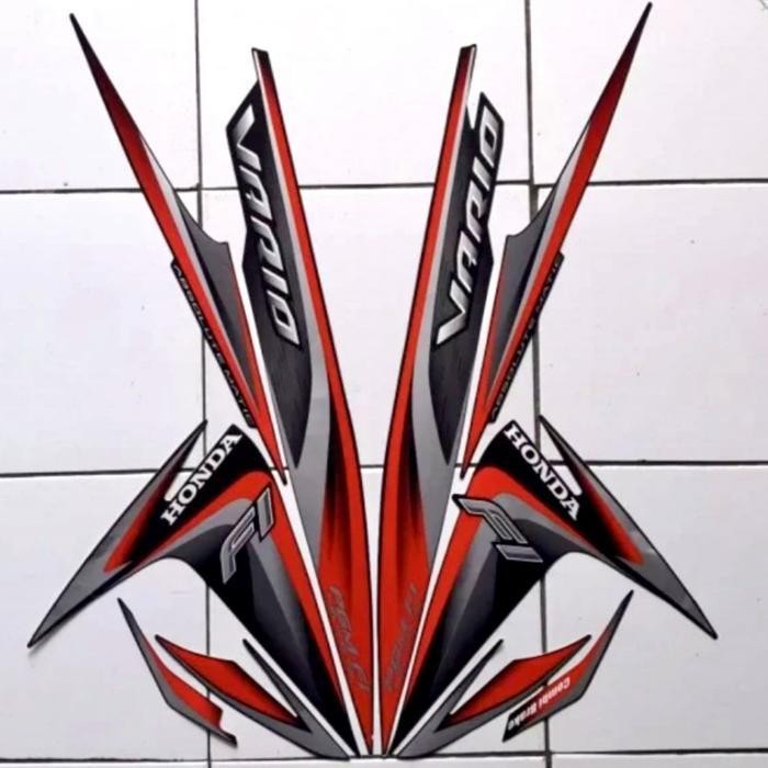 (Terbaru) Stiker Striping List Body Motor Honda Vario Cw 110 Fi 2014 Full Hitam Bestseller