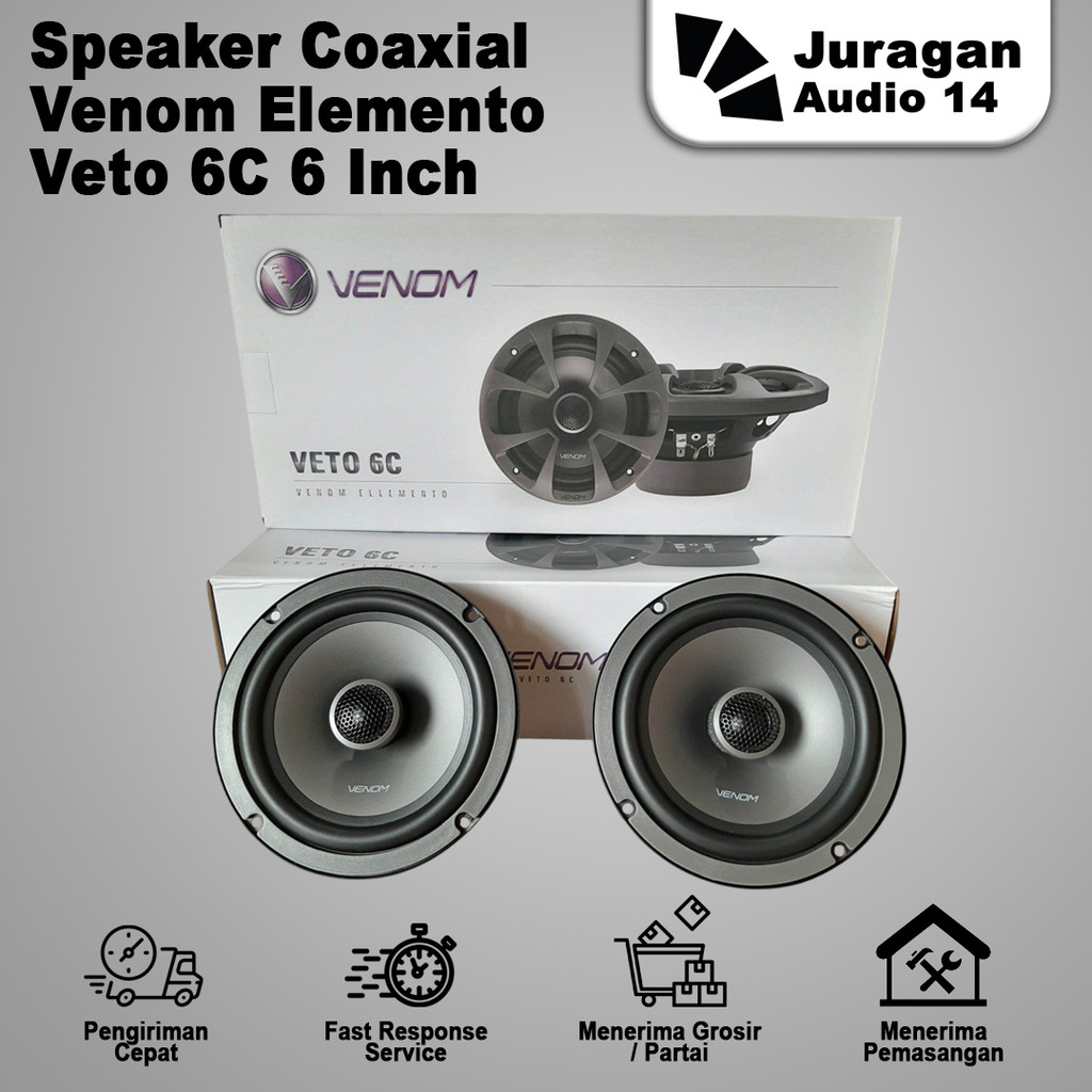 Speaker Coaxial Venom Elemento Veto 6C / Speaker Mobil Venom 6 Inch