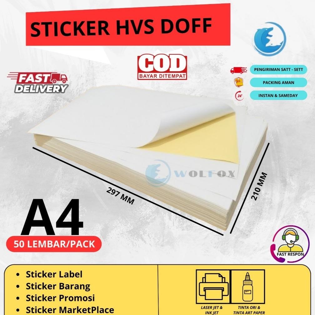 

Kertas Stiker Label A4 HVS Doff & Chromo Glossy Nugi