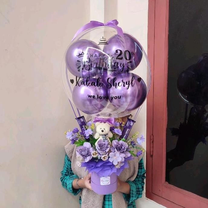 Buket Balon Bunga Buket Balon Small Boneka Mini
