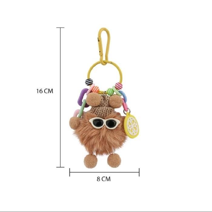 AB Les Catino Rex Pom Pom Accessories Abu dan Coklat Bag New