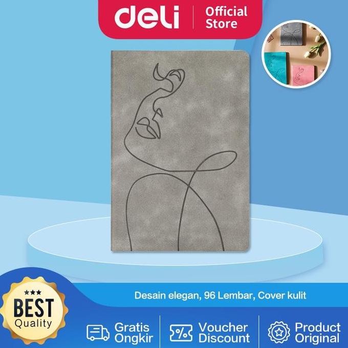 

Tersedia Deli Buku Catatan Kulit A5 96 Lembar EN126L - Agenda Notebook Leather Elegan