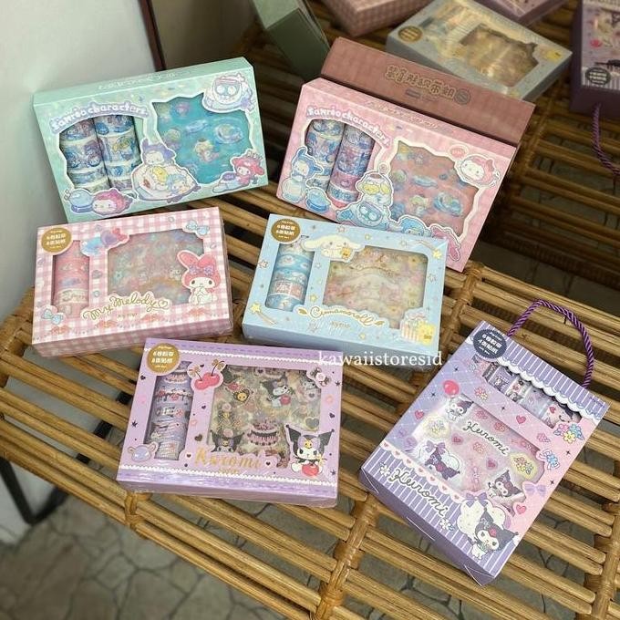

Tersedia Washi Tape Planner Sanrio - Stiker Journal Lucu Estetik Kuromi Melody Cinnamoroll