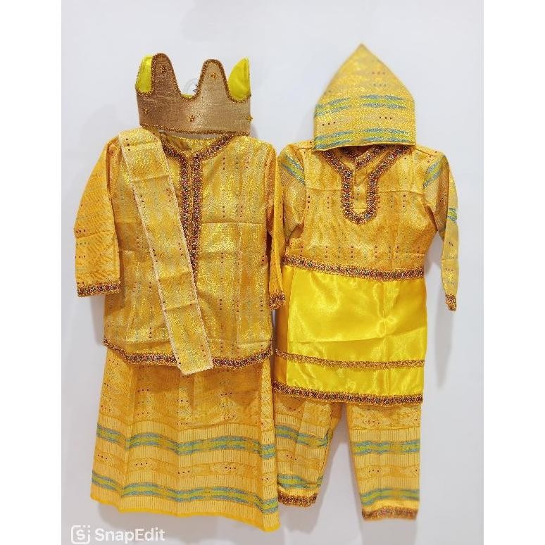 Baju Adat Melayu TK dan SD / Baju Adat Riau Songket Anak Laki Perempuan / Setelan Adat Riau Melayu
