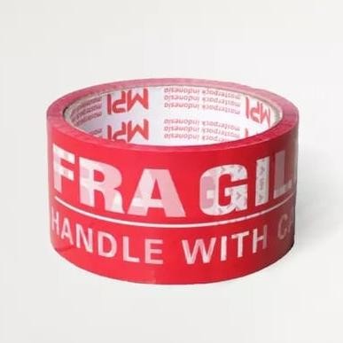 

Rd1- Lakban Fragile 48 X 100 Yard Warna Merah Jangan Dibanting Packing Aman