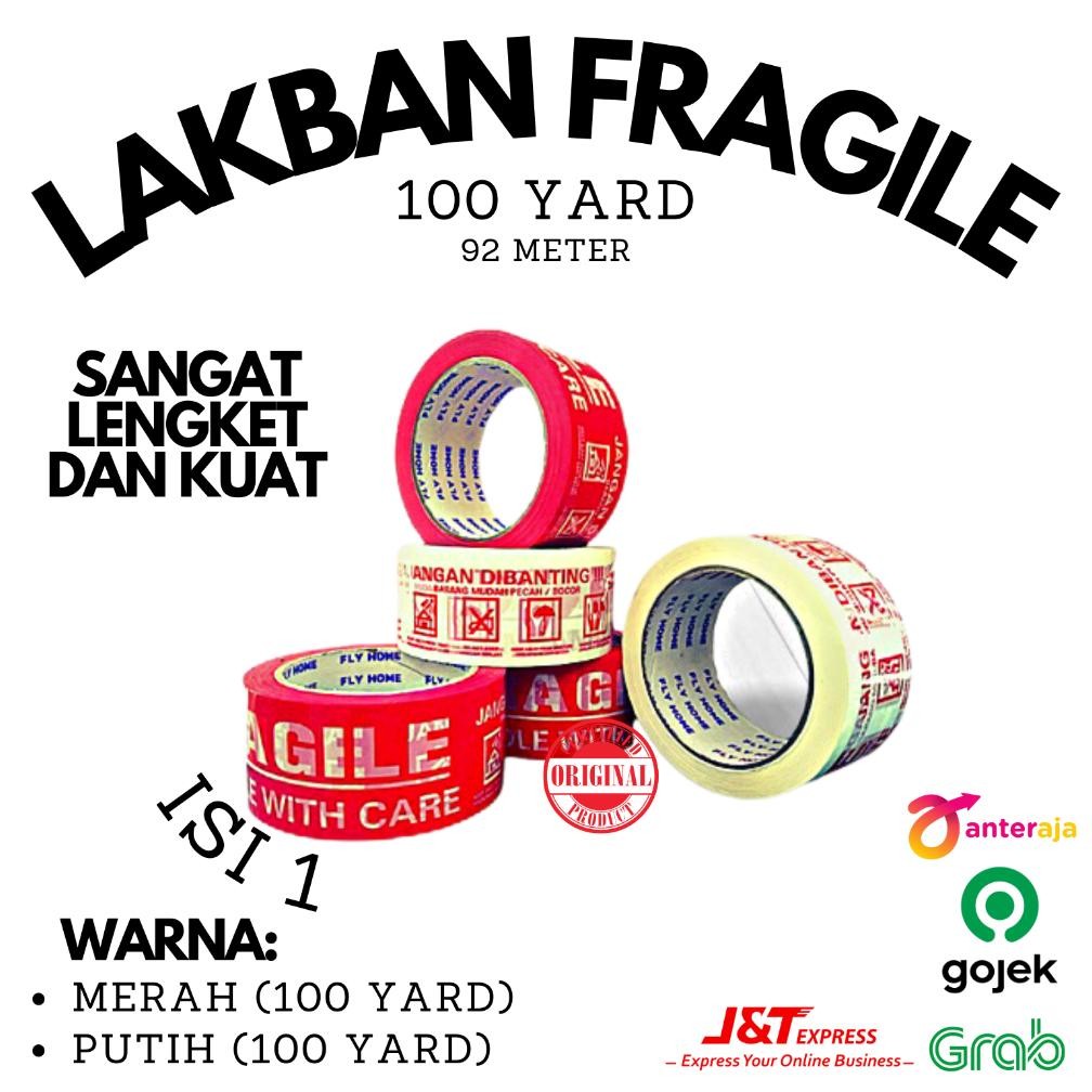 

Rd1- [Terlaris] Lakban Fragile 100 Yard X 48 Mm Premium Per 1 Pcs Paling Murah!!
