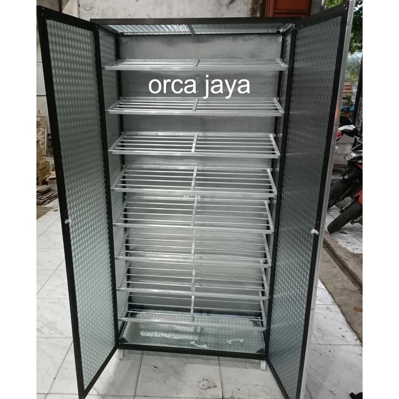 Tempat Sepatu Sandal Minimalis Lemari Sepatu 2 Pintu/Rak Sepatu/Lemari Sepatu Aluminium Uk 160