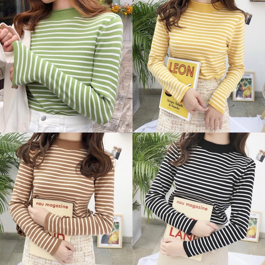 Baru - UMISUKA Atasan Inner Rajut Wanita Kaos Lengan Panjang Korean Style Fashion Import Bangkok BKK