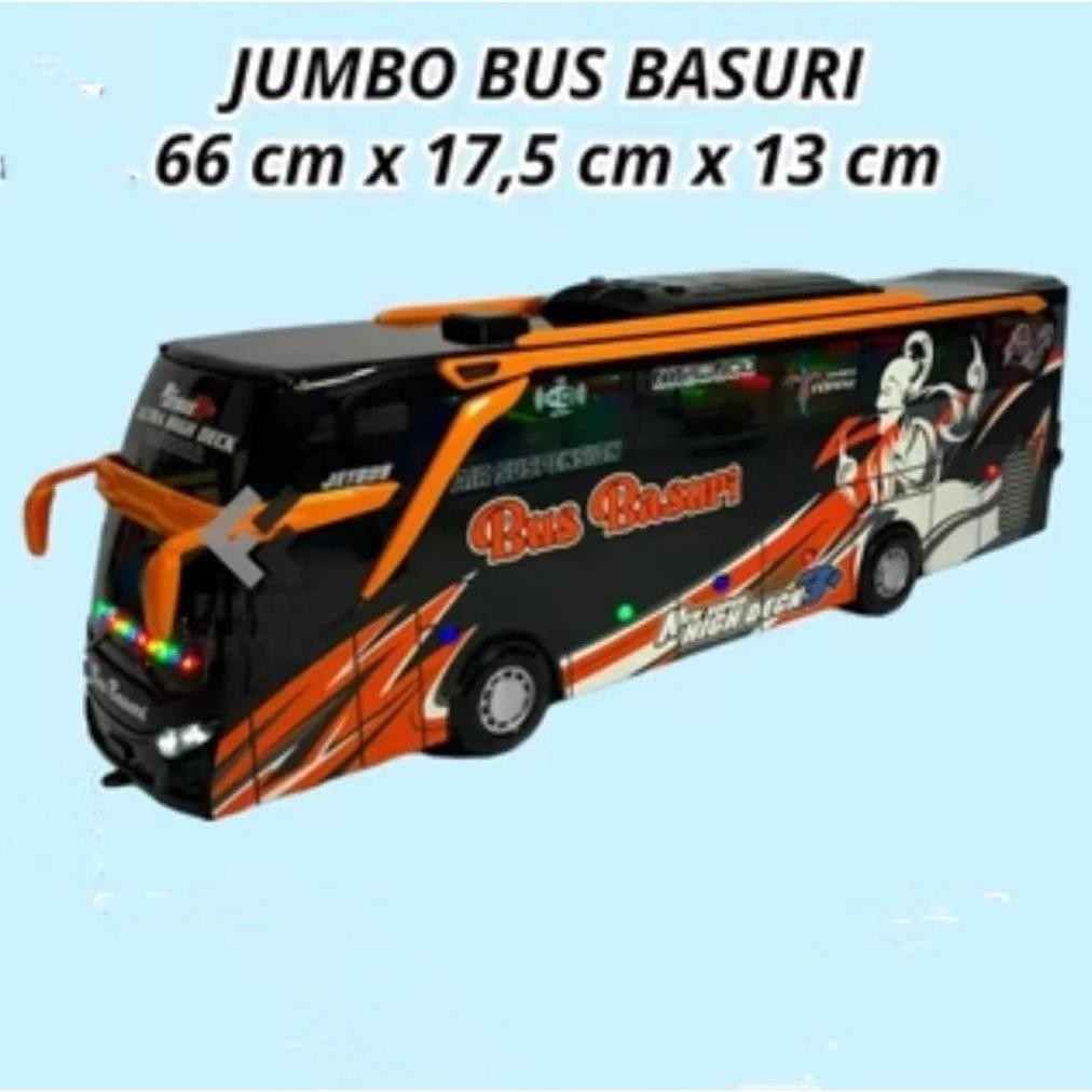 Sa-324 Mainan Anak Mobil Bus Basuri Jumbo / Mainan Miniatur Bus Oleng Basuri Viral Dt20 / Mainan Ana