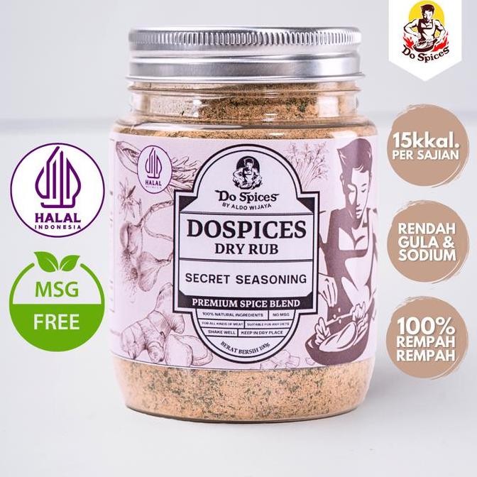 

Dospices Healthy Dry Rub [Secret seasoning] Bumbu marinasi rendah kalori [100 gram] Rempah Natural Rendah gula Rendah lemak Alami