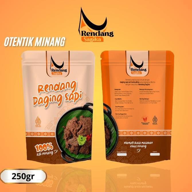 

RENDANG SAGIKA - Rendang Daging Sapi Asli Minang Khas Padang Dengan rempah berkualitas 250gr ZS