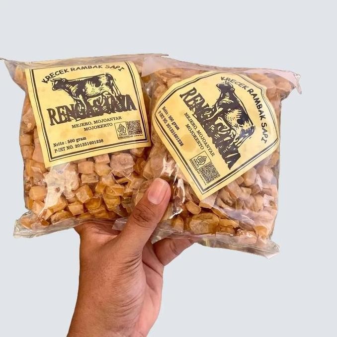 

Kerupuk Kulit Sapi Mentah 1kg Dadu / Krecek Rambak Sapi Premium Rengas Jaya Food Snack CS