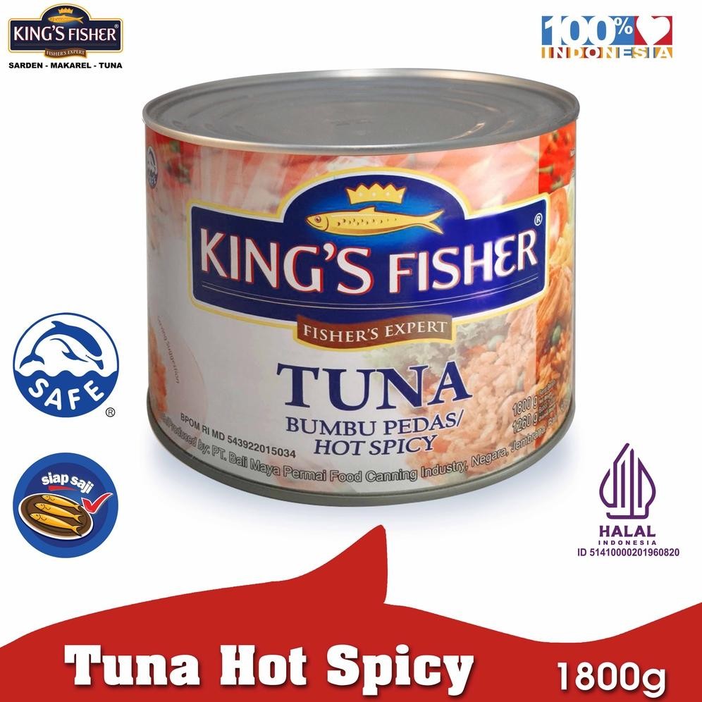 

NO_MORE King's Fisher Tuna Hot Spicy Daging Tuna Makanan Kaleng 1800 gr