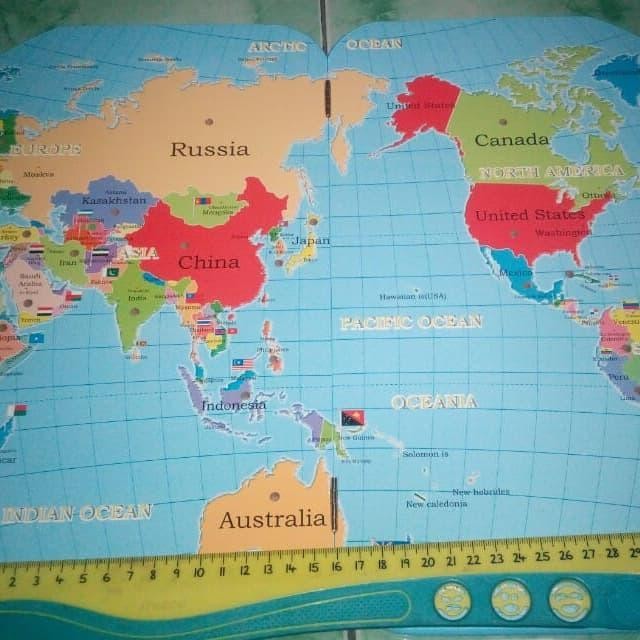 Montessori Map of The World National Flag Terbaru