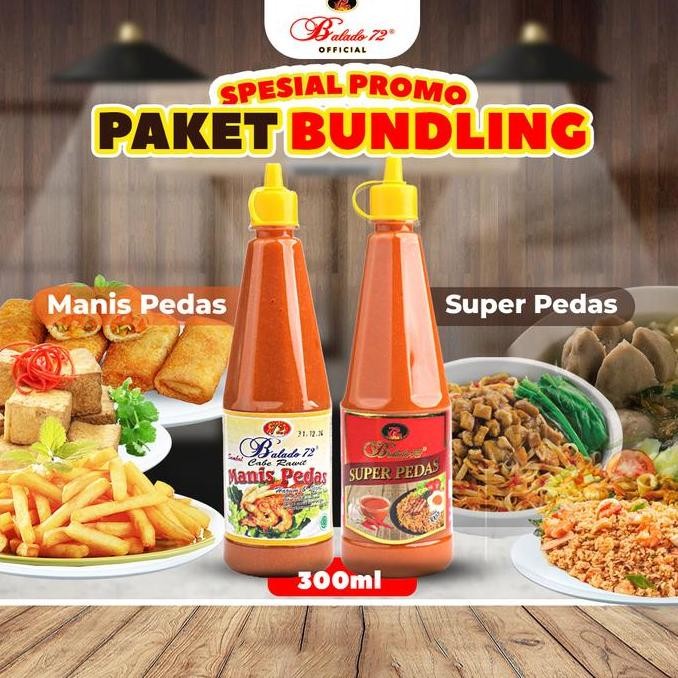 

Promo Balado72 Sambal Cabe Rawit Giling 300ml x 2 Botol | Sambal Homemade