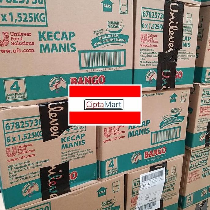 

Promo Kecap Manis Bango Refill 1.525kg x 6pcs (1 Dus) - Khusus Gojek / Grab Seller