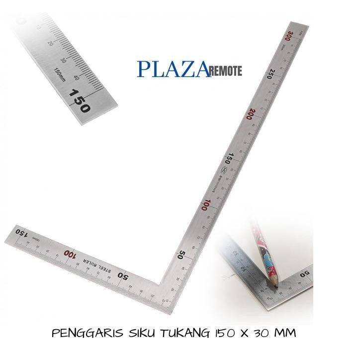 

MPS PENGGARIS SIKU TUKANG PRESISI 90 DERAJAT 2 SISI 15 DAN 30 CM STAINLESS