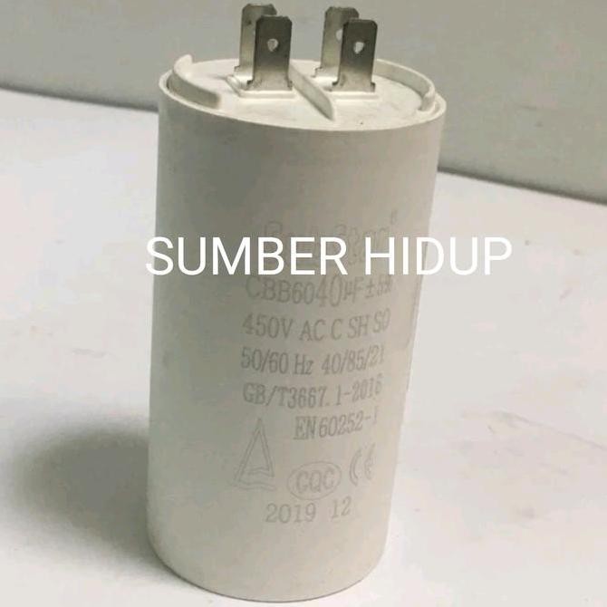 Kapasitor 40Uf 450 V Cbb60 Capasitor 40 Uf 450V Pompa Celup Sumersible New Stok