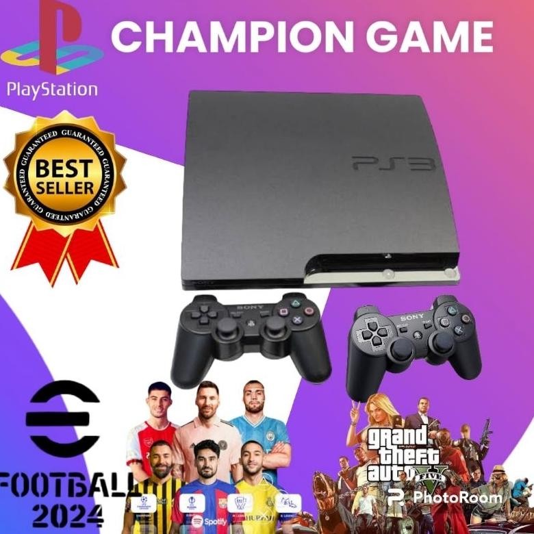 PS3 Slim 500GB + Full Game Terbaru + 2 Stick Wireless Original aSt