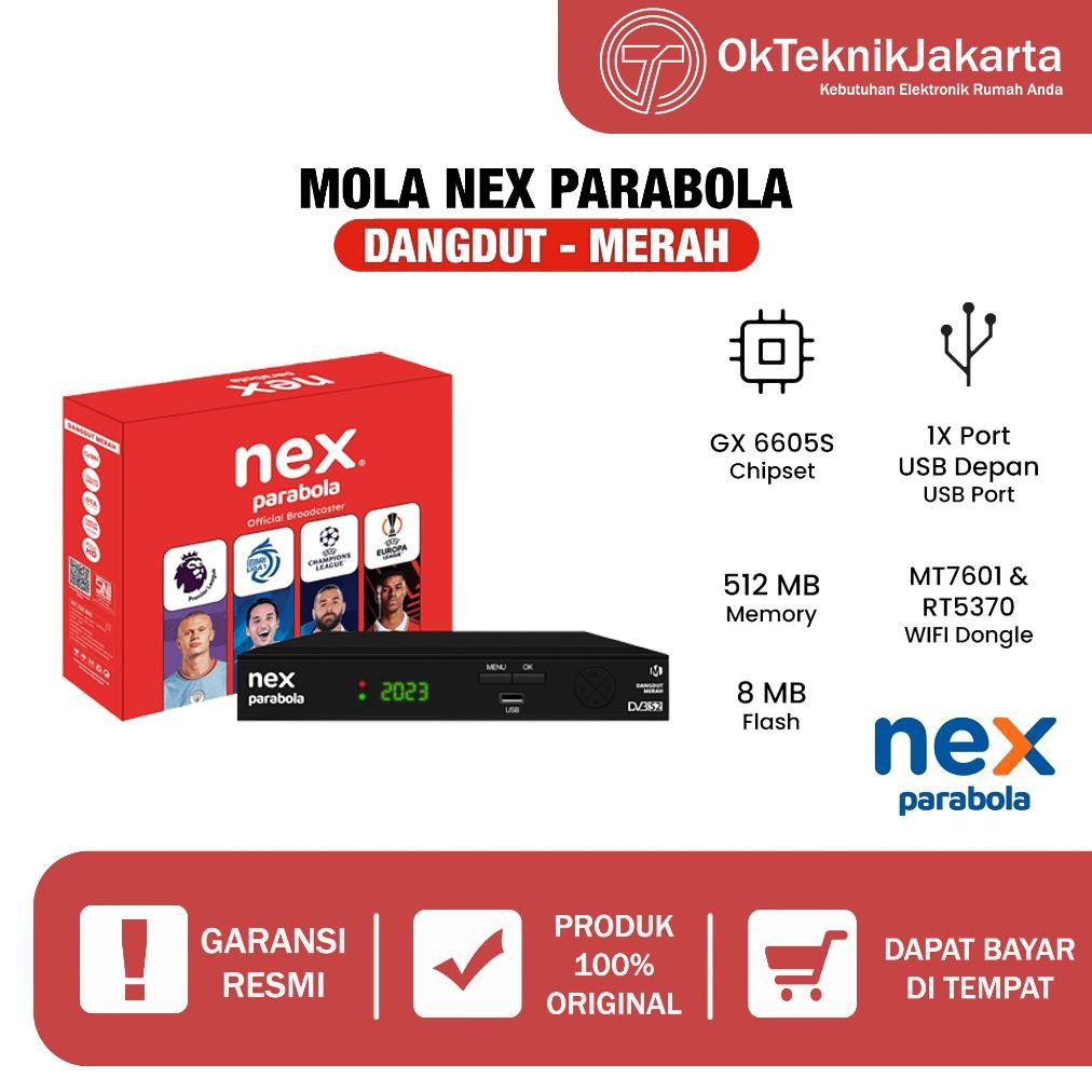 [BISA COD] Receiver Parabola Nex Parabola Merah Hybrid KuBand aSt