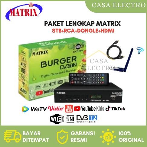 MATRIX Set Top Box TV Digital Matrix Burger Hijau DVBT2 Matrix Apel Kuning / Set Box TV Digital Matr