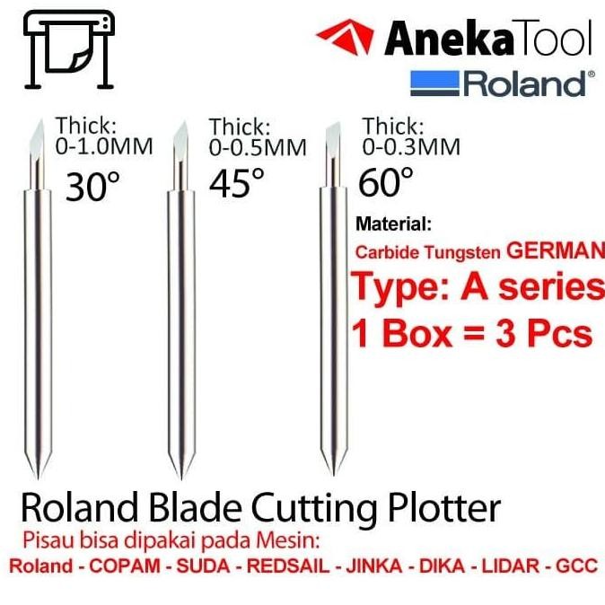 

Pisau Cutting Sticker Roland Blade - A Series (Baja Carbide German)
