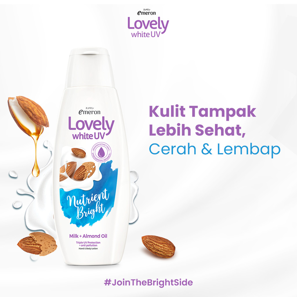 Emeron Lovely White Hand & Body Lotion UV Nutrient Bright 500 ml x2 - Gambar 2