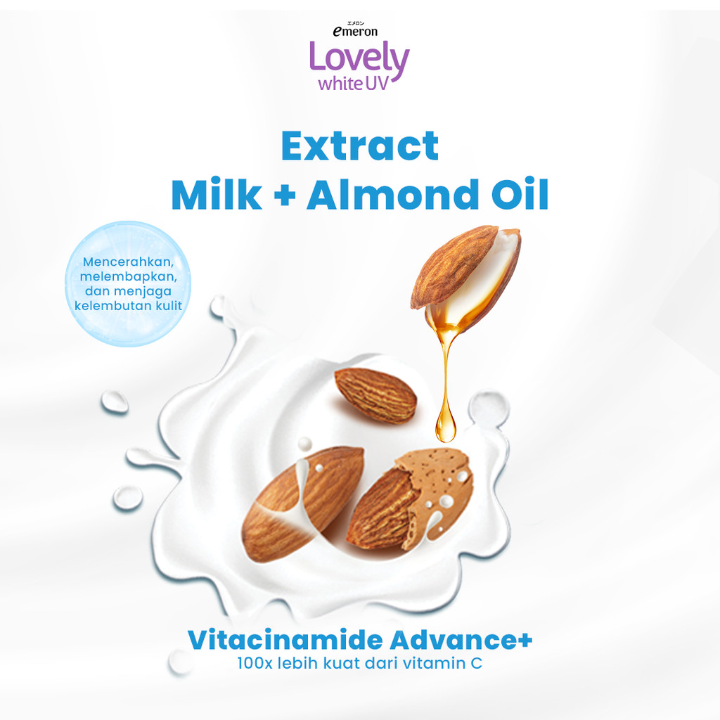 Emeron Lovely White Hand & Body Lotion UV Nutrient Bright 500 ml x2 - Gambar 3