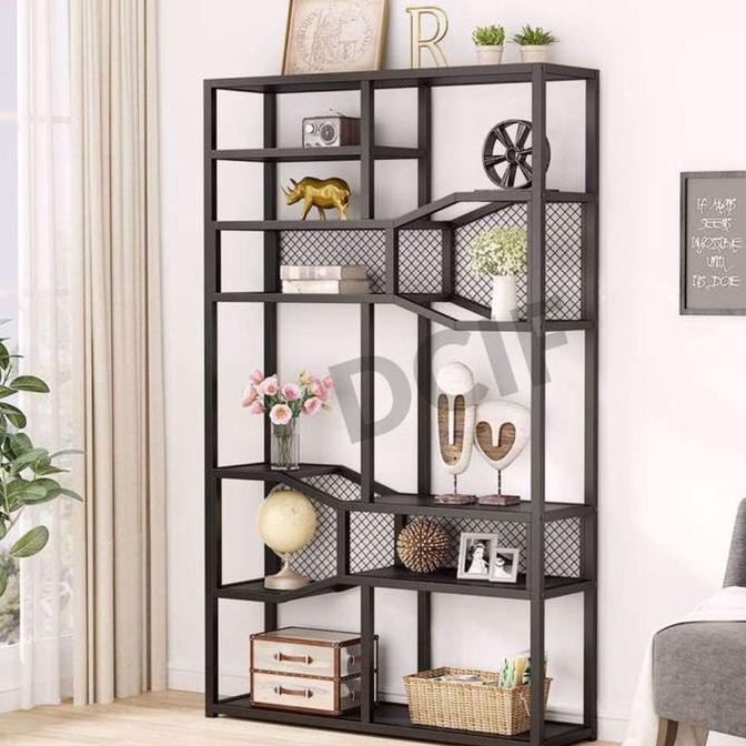 Desain Cantik Istana Furniture Rak Partisi Pajangan Model Jaring2 Modern Bahan Besi Hollow 25x25mm F