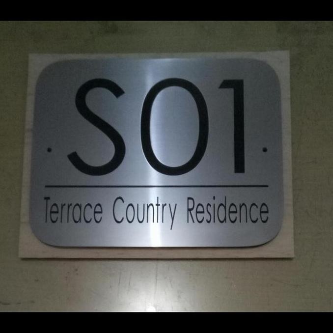 nomor rumah stainless etching 25x30cm