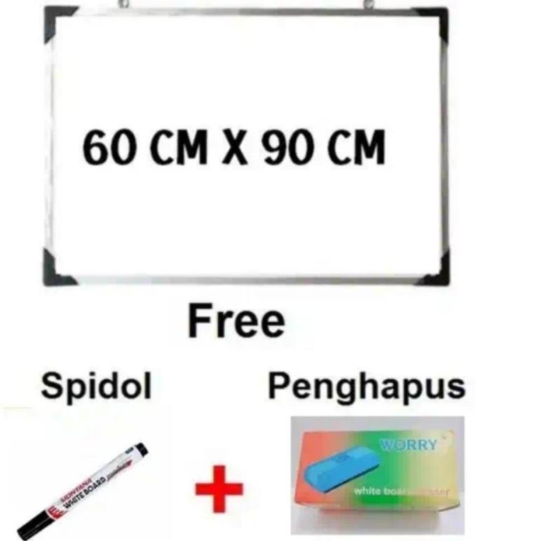 

[Promo..!!! Papan Tulis White Board Bonus Spidol Dan Penghapus Papan Tulis See-97