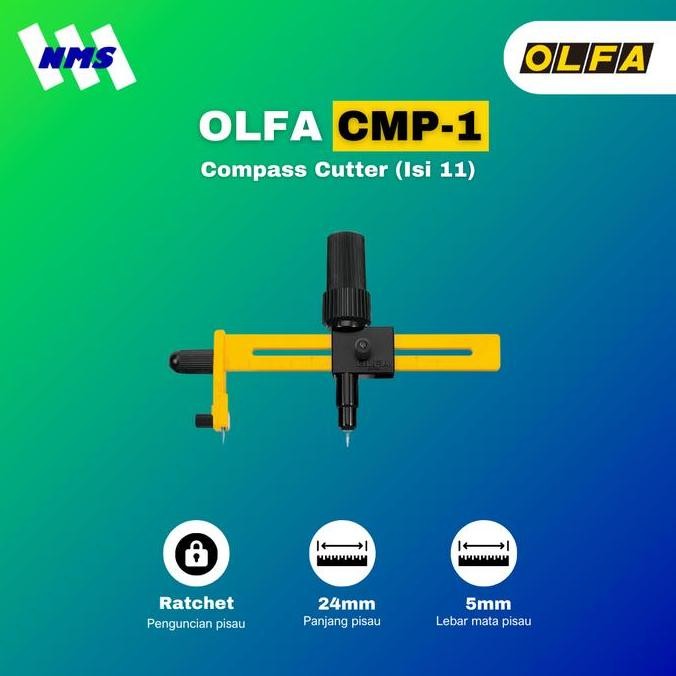 

Hot Sale! Jangkar Potong Lingkaran 1Cm ~ 15Cm Olfa Cmp-1 Compass Circle Cutter