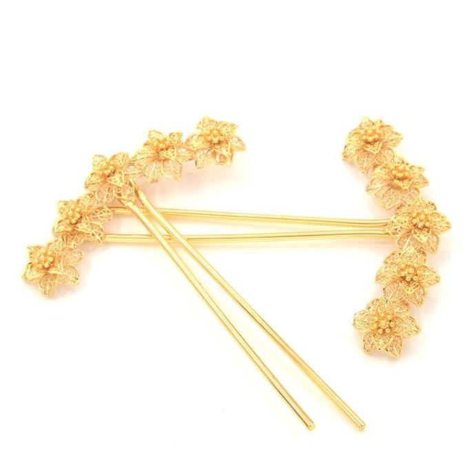 TUSUK KONDE KENDARI LAPIS EMAS / AKSESORIS RAMBUT TK2