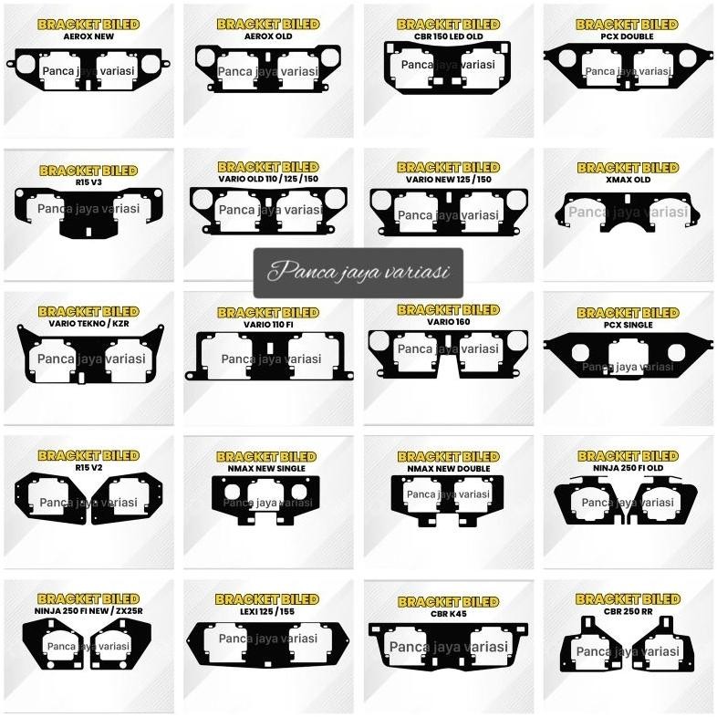 Bracket Breket Dudukan Lampu Projie Biled 2,5 inch HID Vario 160 Vario 125/150 New Vario 160 New Adv