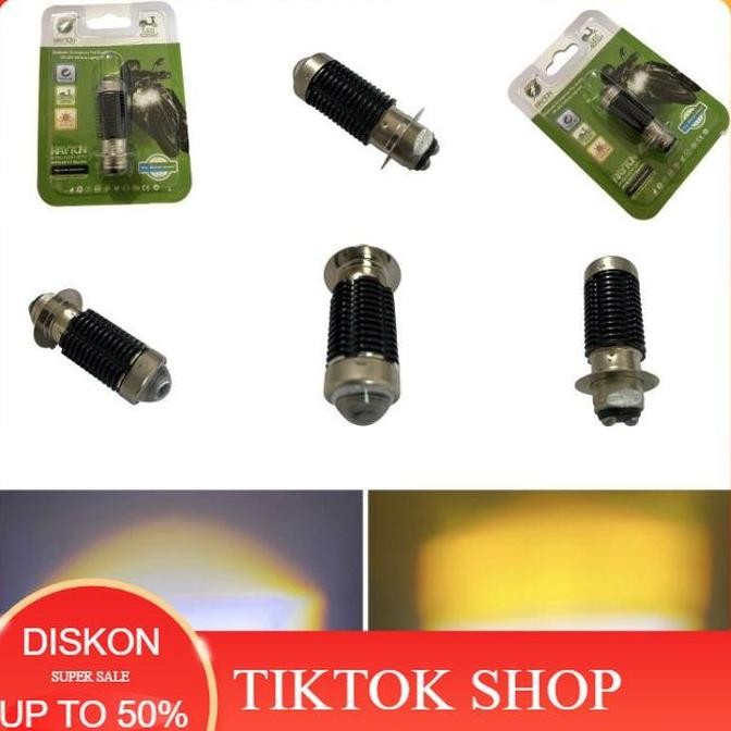 LAMPU LED MOTOR H6 LASER RAYTON RTD M11S PUTIH KUNING 18 WATT ORINAL COD