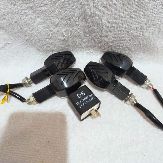 PAKET LAMPU SEIN LED RX KING CB 100 TER NINJA PAKET LAMPU SEIN LED MOTOR FOTO MOTORCYCLE