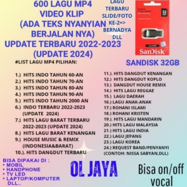 RAKSA flashdisk Sandisk 32GB mp4 original