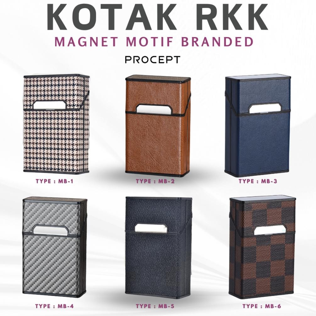 ProCept Kotak Rokok Tingwe Kulit Motif Branded Elegant Leather Anti Lembab Basah 20 Slot aSt