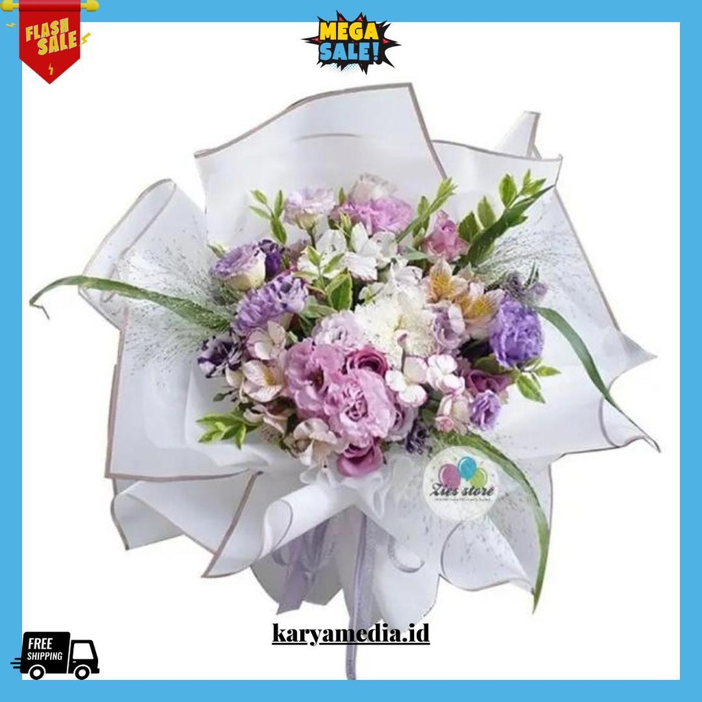 

Isi 20 Kertas Buket Bunga / Flower Wrapping Paper Frame List Rose Gold - Putih Original Produk