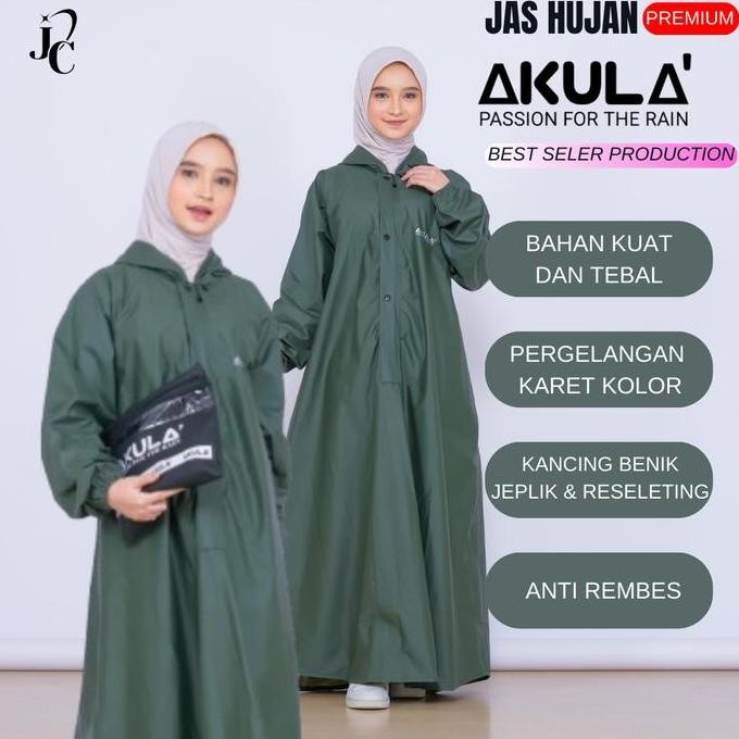 ORI - JAS HUJAN GAMIS SYAR'I WANITA ANTI REMBES PREMIUM BY AKULA