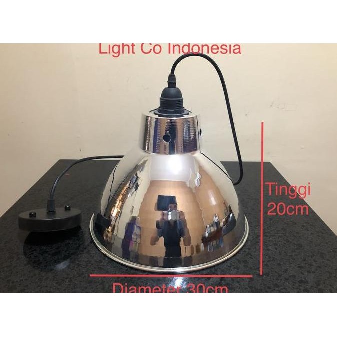 Lampu gantung kap industri aluminium / lampu gantung minimalis