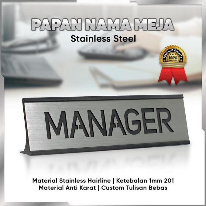

TERLARIS - Papan Nama Meja Stainless