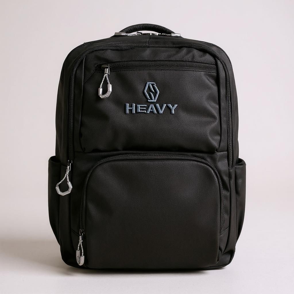 Heavy Tas Ransel Hitam Backpack Pria Dewasa Tas Kerja Kantor Tas Gendong Sekolah